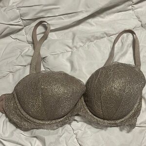 Victoria's Secret Gold Lace Demi lined bra with underwire - 34D